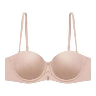 无痕半杯内衣女小胸聚拢收副乳防下垂性感隐形胸罩美背防滑文胸薄