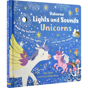 Usborne Lights And Sounds - Unicorns 独角兽 发光发音书 儿童英语启蒙 低幼纸板书 0-3岁 亲子读物 英文原版进口图书