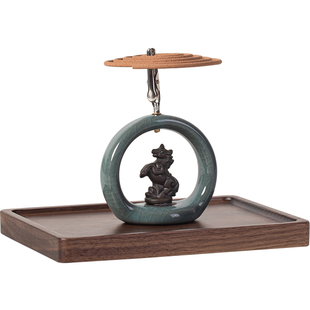 禅意小僧线香插座创意两用盘香炉点香器家用室内檀沉香香薰炉摆件