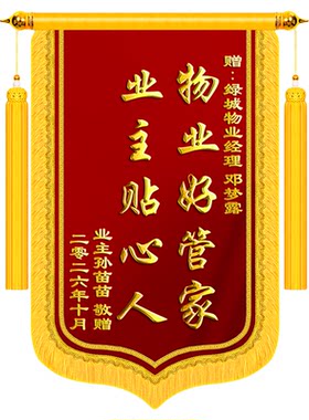 锦旗定制定做送闺蜜订婚礼物