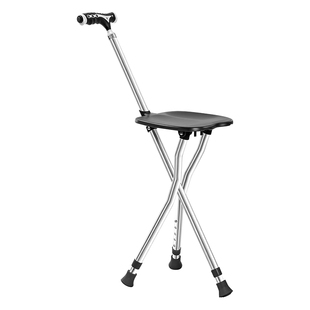 可孚拐杖凳子折叠便携老人椅子两用防滑带拐棍座椅医用助行器康复