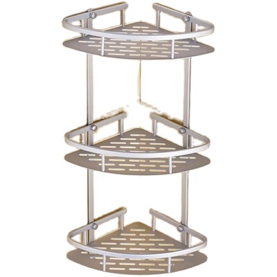 浴室太空铝转角壁挂两用置物架
