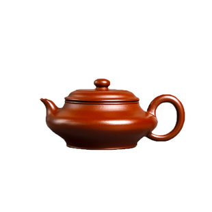 茶壶宜兴手工紫砂壶单壶小煤窑朱泥虚扁壶150CC家用紫砂功夫茶具