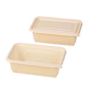 长方形一次性玉米淀粉餐盒食品级外卖快餐水果打包盒野餐便当饭盒
