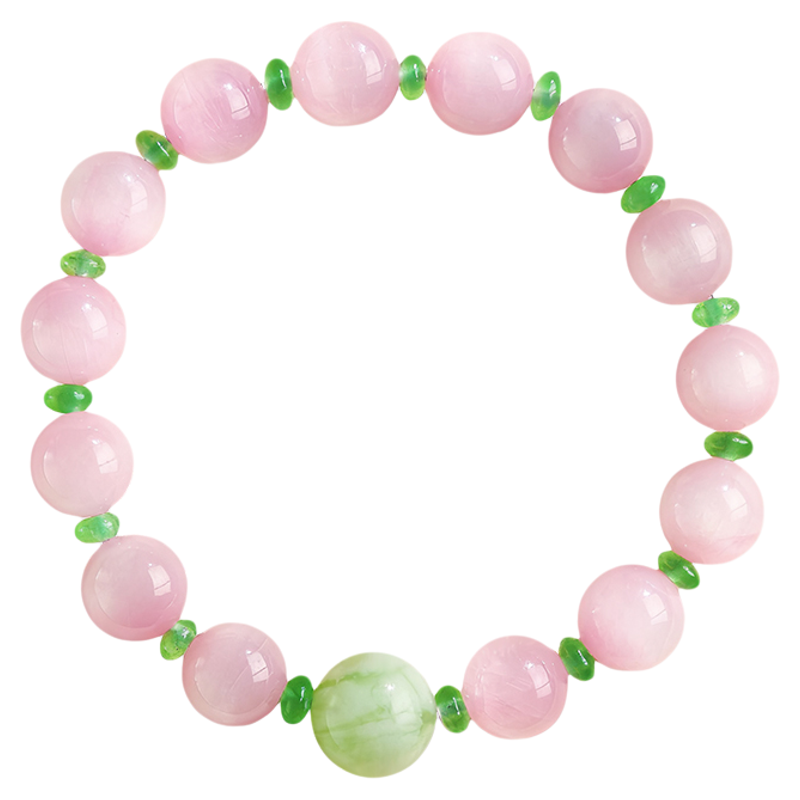 紫锂辉手串女青提奶盖串珠猫眼珠子水晶手链古风新中式小清新手饰