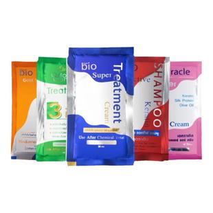 泰国green bio发膜便携装711烫染毛躁蓝色强韧顺滑蛋白矫正护发素