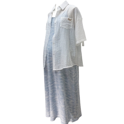 韩版夏季上衣+裙子纯色衬衣