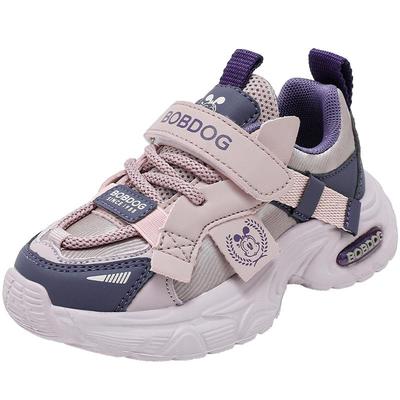 巴布豆童鞋女童运动鞋2025新款秋冬女宝老爹鞋女孩跑步鞋儿童鞋子