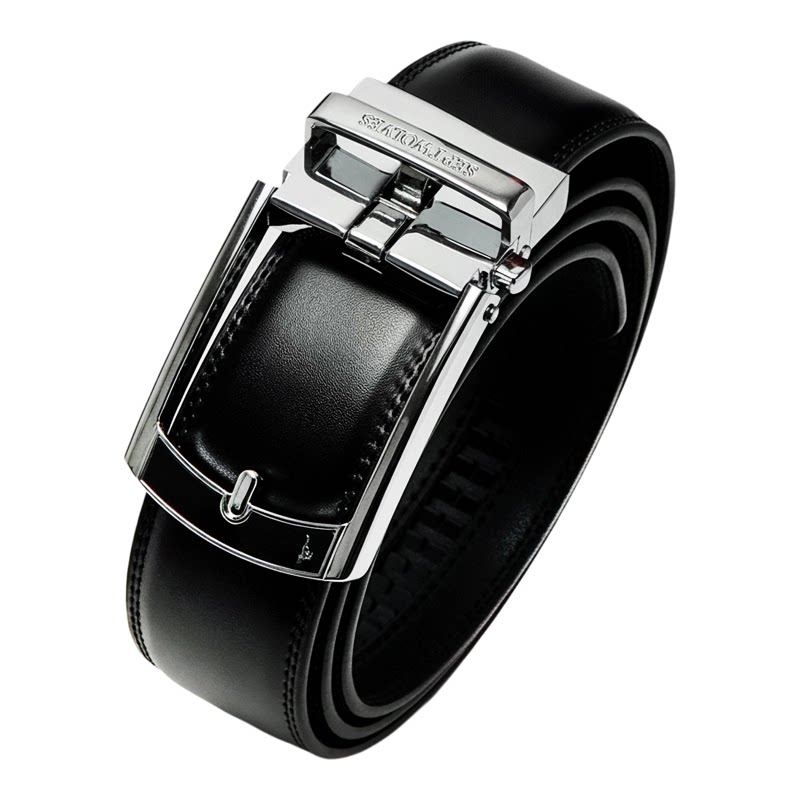 七匹狼头层牛皮皮带男士新款真皮自动扣腰带男礼物送爸爸牛仔裤带