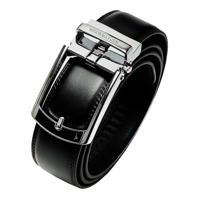 七匹狼头层牛皮皮带男士新款真皮自动扣腰带男礼物送爸爸牛仔裤带