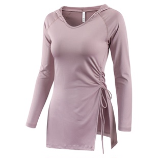 健身服女大码运动上衣2025秋季连帽修身长袖速干衣胖mm瑜伽服套装