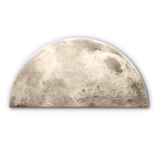 现代轻奢月球客厅装饰画肌理感星球卧室床头挂画半圆发光壁灯画