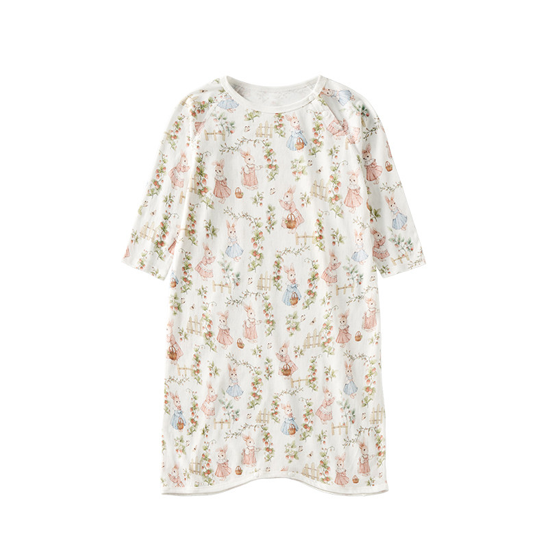 ELLE baby宝宝睡裙2026夏季新款竹棉A类儿童女童女孩男童连体睡衣