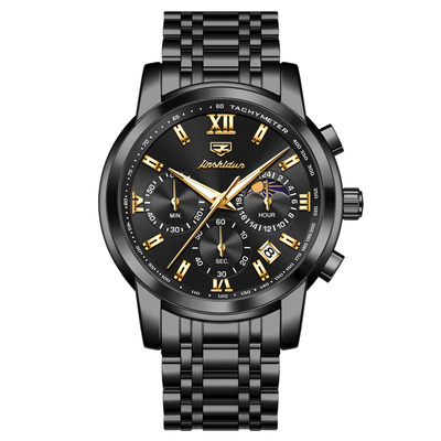 瑞士男士多功能名牌防水通勤腕表