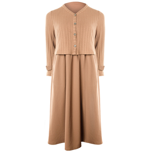 2025大码女装新款微胖女生穿搭夏季胖妹妹减龄藏肉假两件套连衣裙