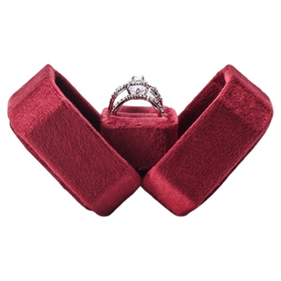 京梵高级对戒盒结婚仪式戒指盒原创小钻戒盒对戒DIY定制