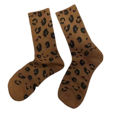 【6双装】被复古豹纹袜狠狠拿捏了~ 弹力大不勒腿 搭配点睛之笔