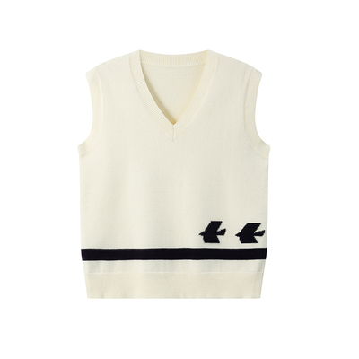 mixseven原创设计早春奶白背心