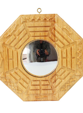 凸镜桃木八卦镜子大门凹镜面家用