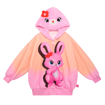 【慕斯雪人】渐变加绒开衫外套