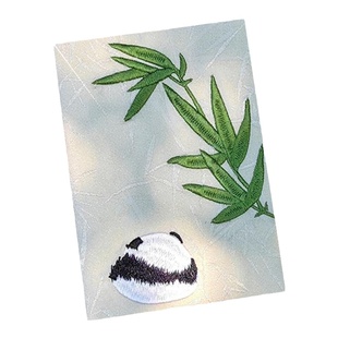 真我 竹林熊猫 原创设计手工布书衣套装A5A6手帐本记事本封套文创