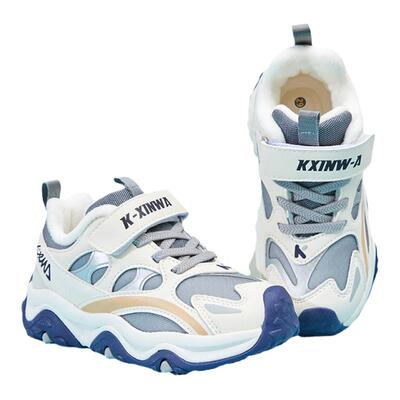 开心娃加绒童鞋冬季儿童运动鞋