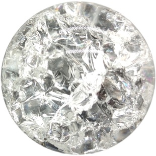 假山流水冰裂纹汽泡水晶彩色玻璃球转运珠风水轮喷泉盆景鱼缸配件