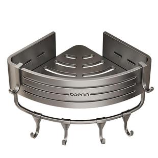 太空铝卫生间置物架免打孔浴室三角厕所收纳架子厨房阳台台面上墙