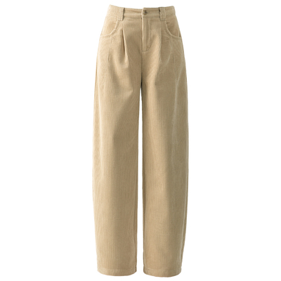 春四季加绒灯芯绒阔腿裤女休闲裤