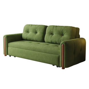 小户型客厅多功能沙发床两用办公室家用书房原木风折叠2024网红款