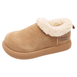 小米步女童棉鞋2025冬季新款儿童加绒保暖鞋女孩加厚鞋子男雪地靴