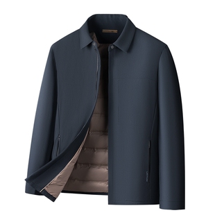 [云蓬羽绒/防钻绒]梦特娇男士羽绒服冬装商务夹克爸爸外套厚保暖J