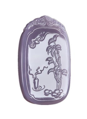 天然和田玉竹子蝙蝠手把件