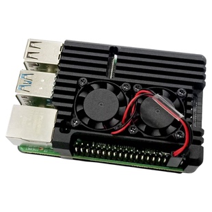 树莓派4代外壳金属Raspberry Pi 4代b+铝合金盒子4b散热壳配件