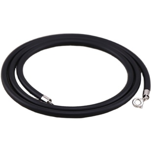 纯银扣黑色皮绳项链绳子挂件绳挂坠绳男女款戒指玉佩黄金吊坠挂绳