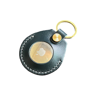 手工定制适用于苹果airtag防丢器定位保护套钥匙扣真皮airtag皮套