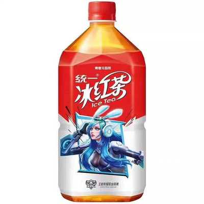 新货统一1升冰红茶8瓶1L茉莉花