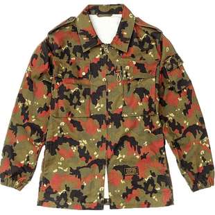 AK男装旗舰店 春装外套男青M-83翻领拉链迷彩夹克男士外套