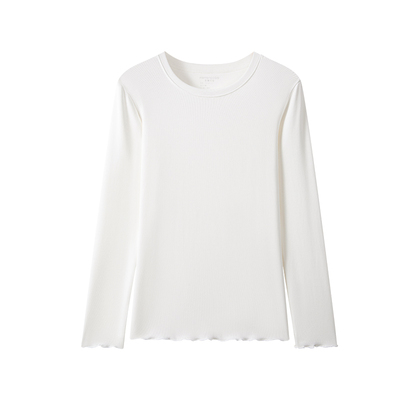 芬腾可安云感新疆棉秋冬圆领纯色基础打底保暖内衣单衣女士上衣女