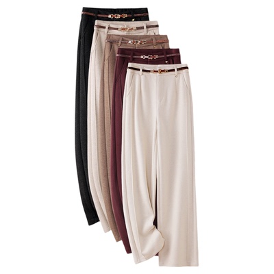 醋酸绵羊毛休闲裤女秋冬季