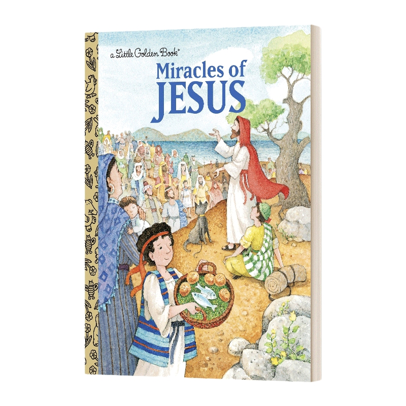 英文原版 精装 Miracles of Jesus Little Golden Book 耶稣的奇迹 兰登书屋精装小金书 英文版 进口英语原版书籍儿童外文书