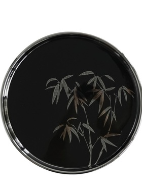 法式中国风装饰托盘高级电镀质感