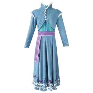 安娜公主裙Anna成人cos冰雪奇缘2礼服装秋冬女王年会迪士尼拍照片