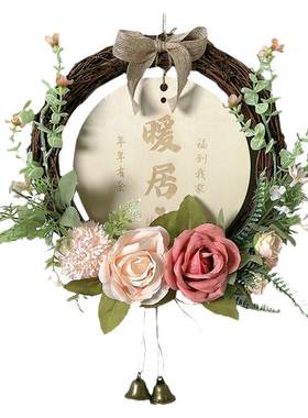 唯美客厅卧室门上花环挂饰