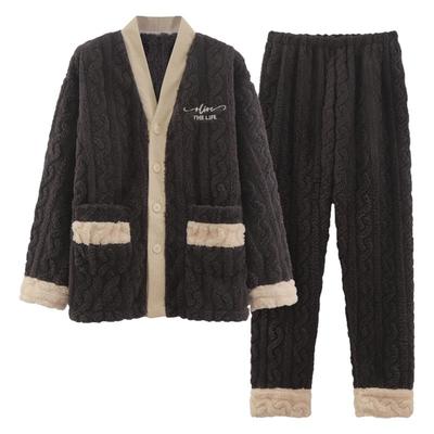 俞兆林珊瑚绒加厚款冬天两件睡衣