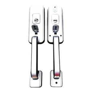 罗普斯金门锁老式按压大门锁不锈钢铝合金大门对开门豪华大把拉手