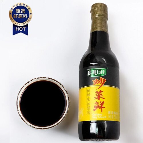 科沁万佳炒菜鲜500ml特级酱油非转基因家用生抽瓶装凉拌烹饪