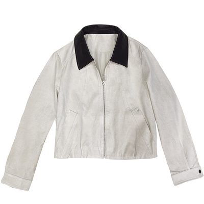 短款外套女早春穿搭2026年春季新品时尚夹克翻领鹿皮绒新款小外套