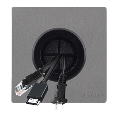 灰色墙壁堵洞遮挡穿线孔盖板面板