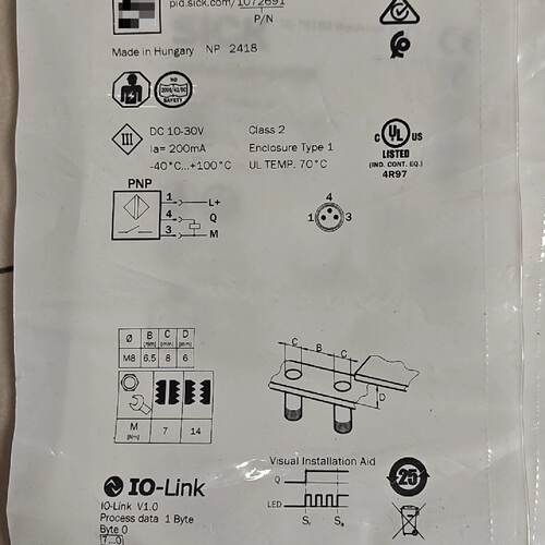 溢价-西克IMB08-02BPSVT0K接近开关，货号107269